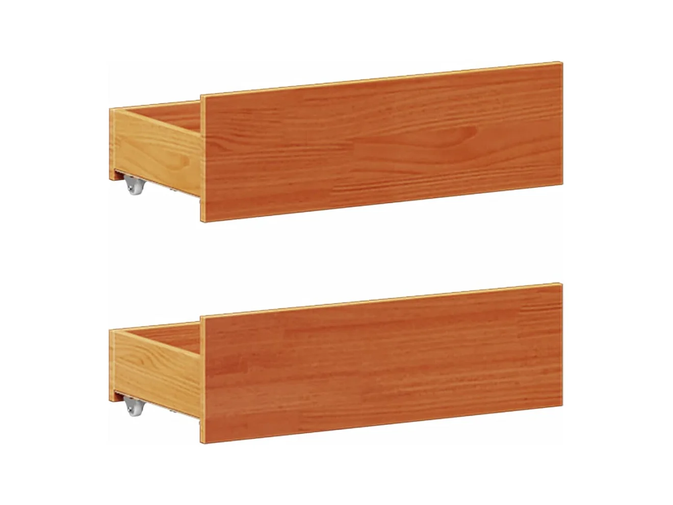 Lit bibliothèque sans matelas cire marron 140x200 cm pin massif