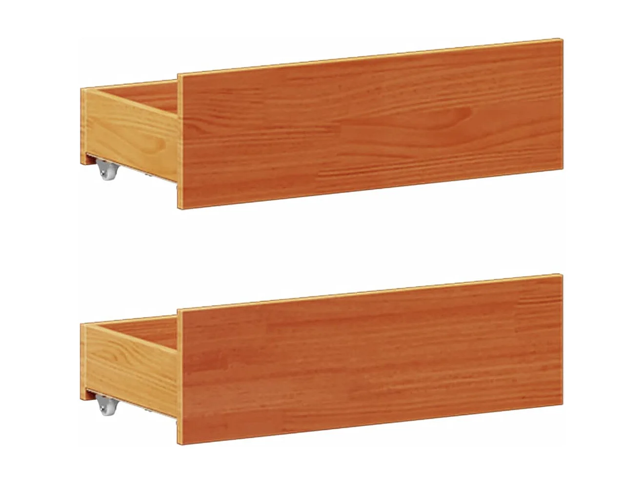 Cama con estantería sin colchón madera maciza marrón 140x200 cm