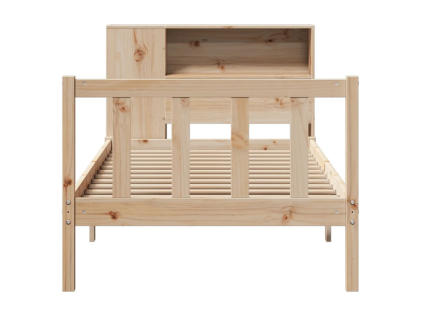 Lit bibliothèque sans matelas 75x190 cm bois de pin massif
