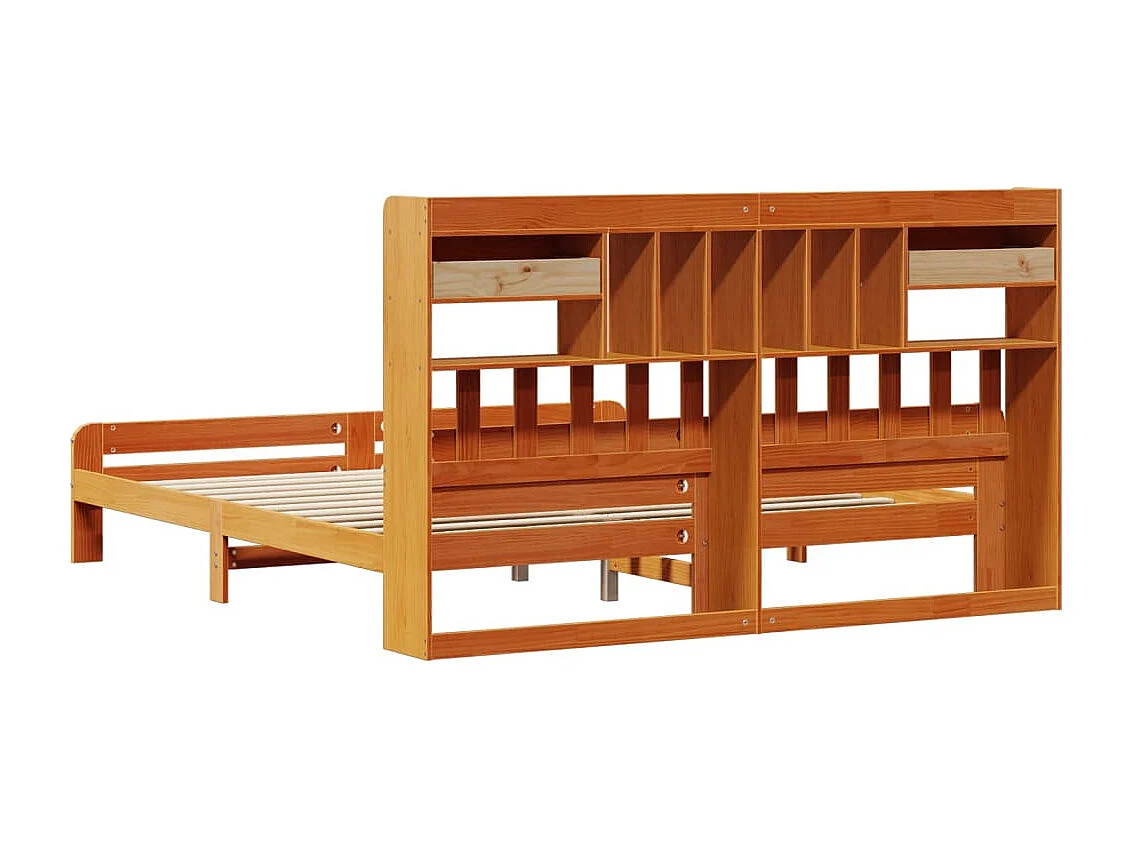 Cama com estante sem colchão 180x200 cm pinho maciço