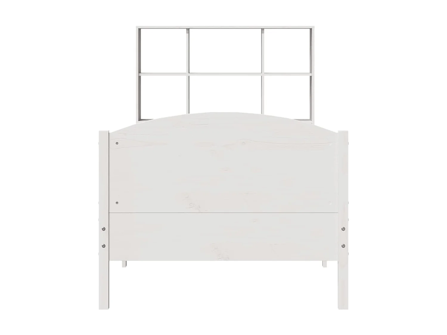 Letto Libreria senza Materasso Bianca 90x200 cm Legno di Pino