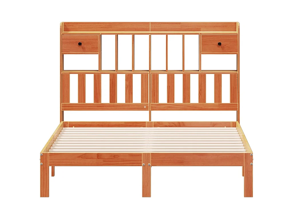 Cama com estante sem colchão 135x190 cm pinho maciço