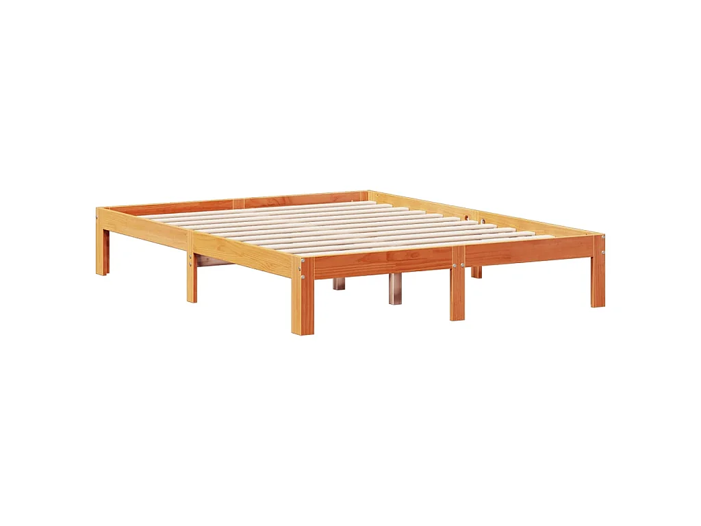 Cama com estante sem colchão 135x190 cm pinho maciço