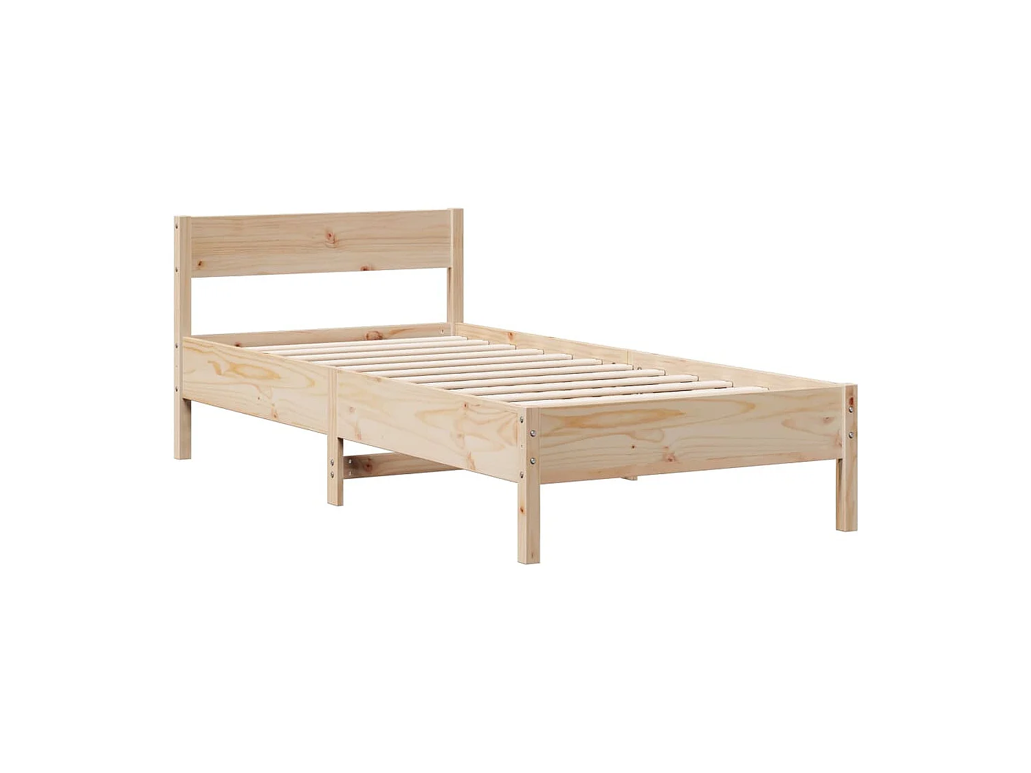 Lit bibliothèque sans matelas 90x190 cm bois de pin massif