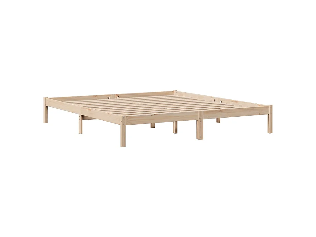 Bed met boekenkast zonder matras massief grenenhout 180x200 cm