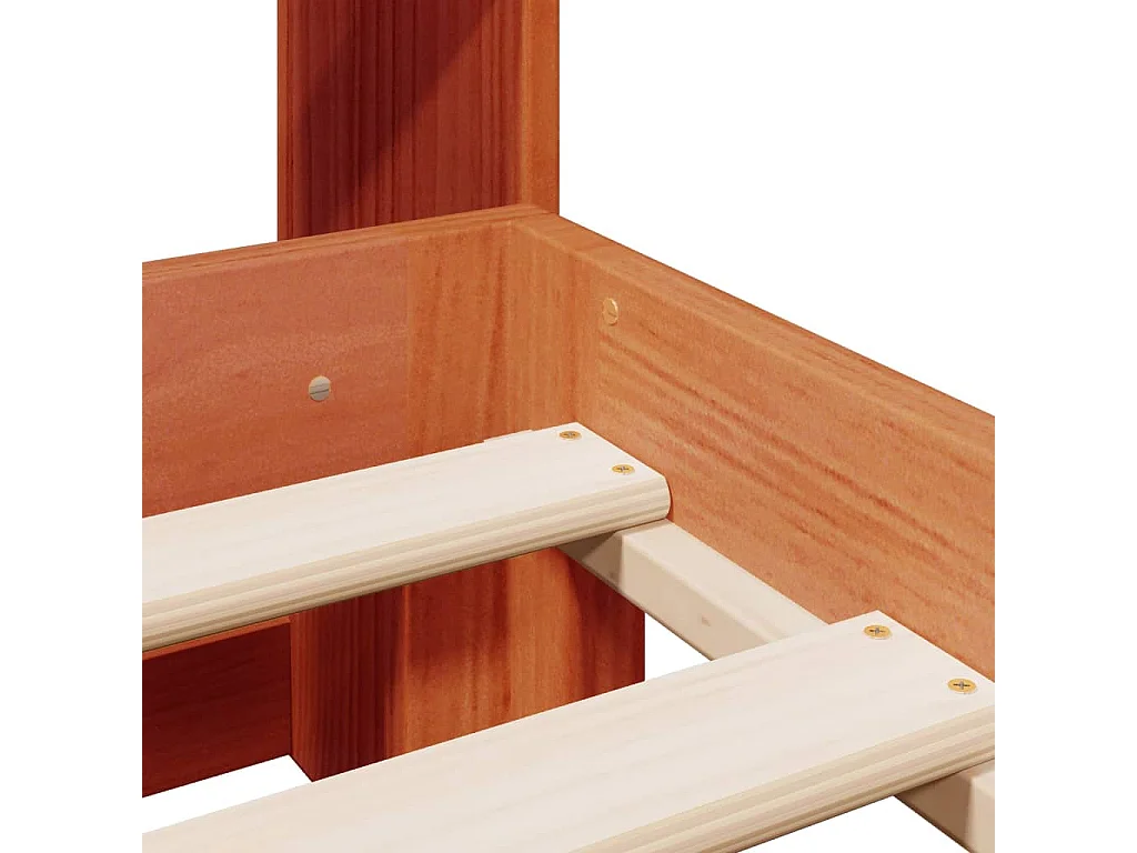 Cama com estante sem colchão 140x200 cm pinho maciço