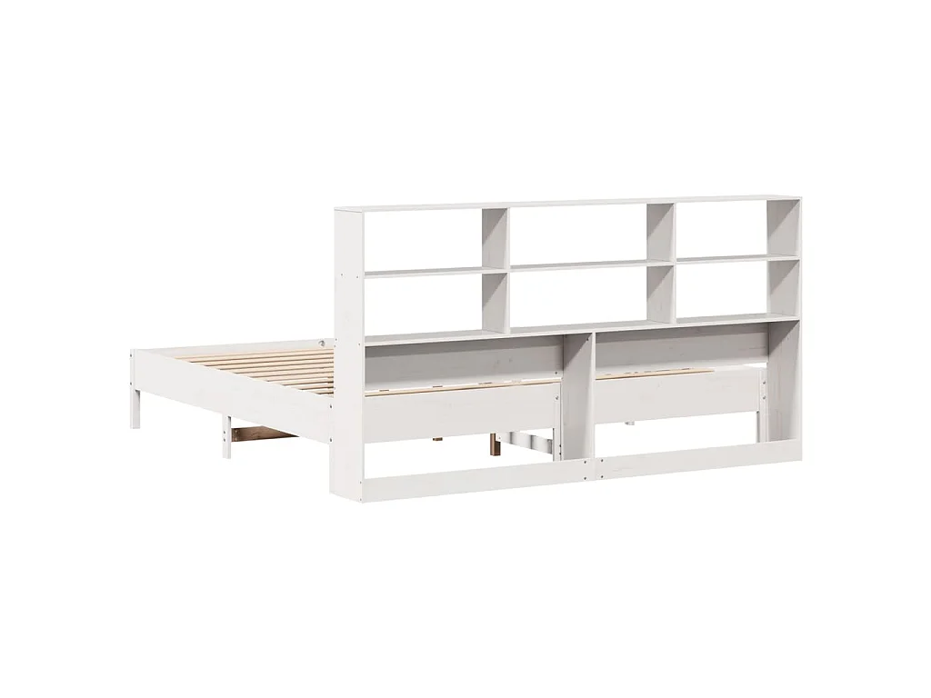 Giroletto con Libreria senza Materasso 180x200 cm in Legno Pino