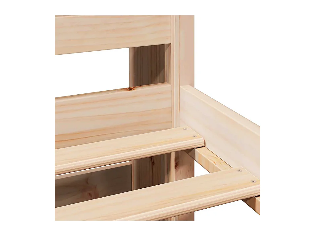 Bed met boekenkast zonder matras massief grenenhout 160x200 cm