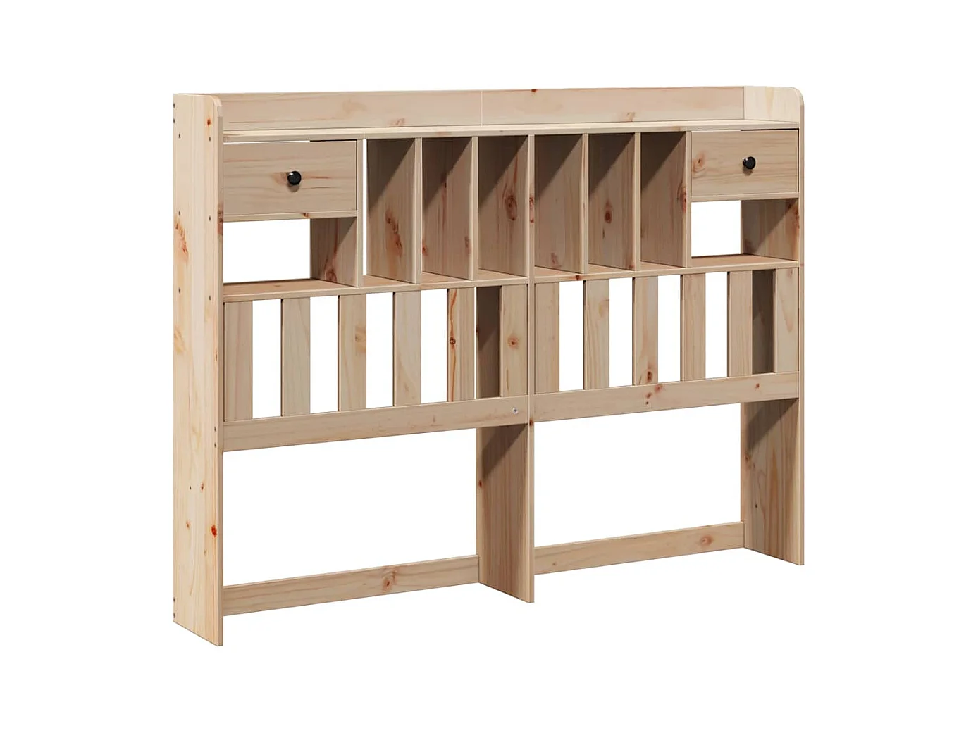 Bed met boekenkast zonder matras massief grenenhout 160x200 cm