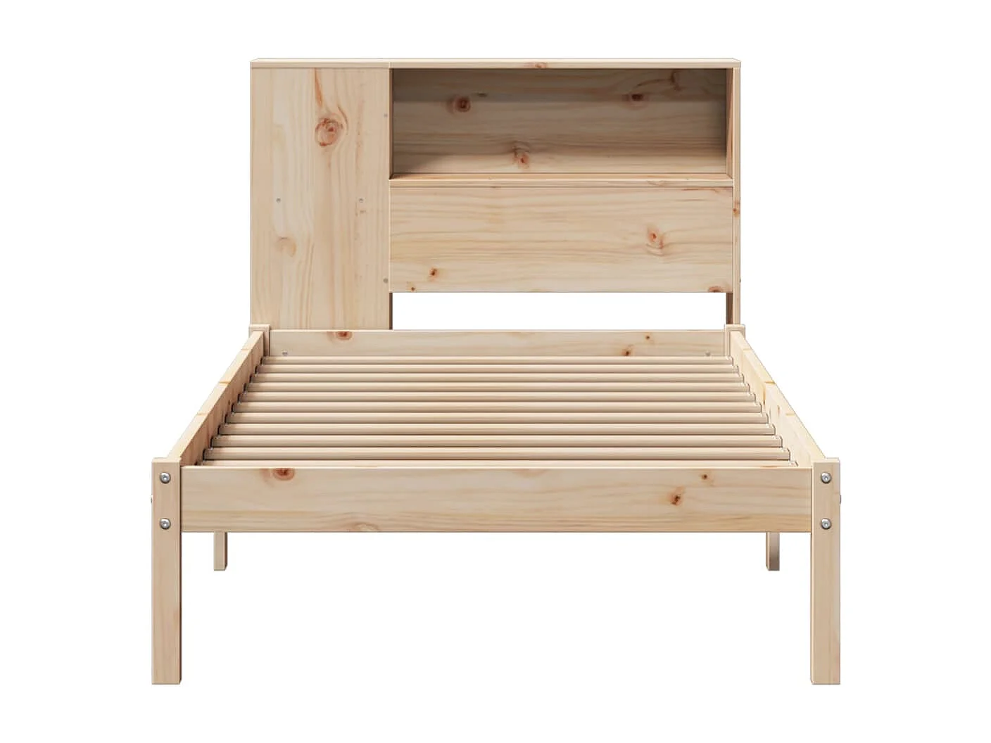 Massivholzbett mit Regal ohne Matratze 90x200 cm Kiefer