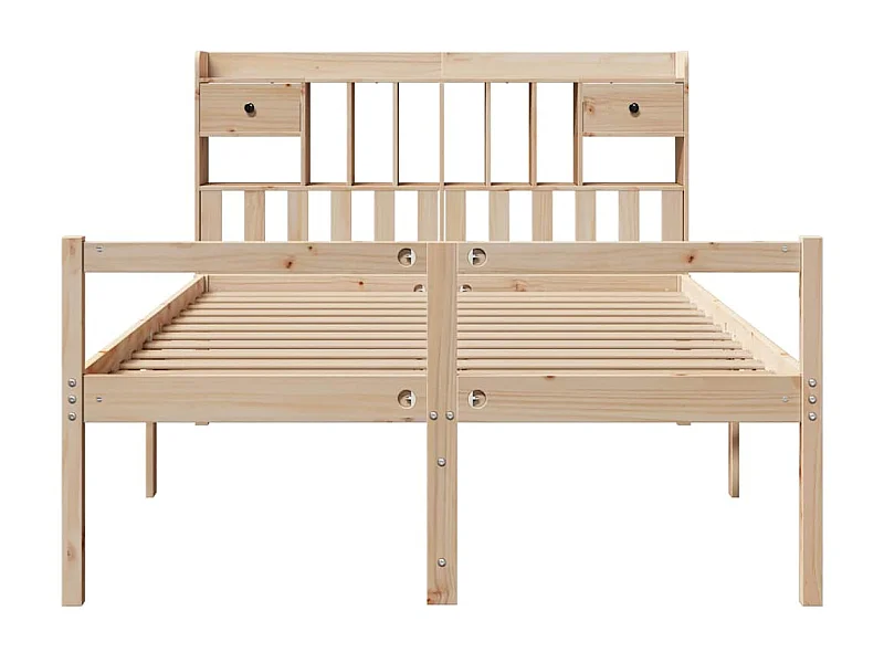 Cama com estante sem colchão 140x190 cm pinho maciço
