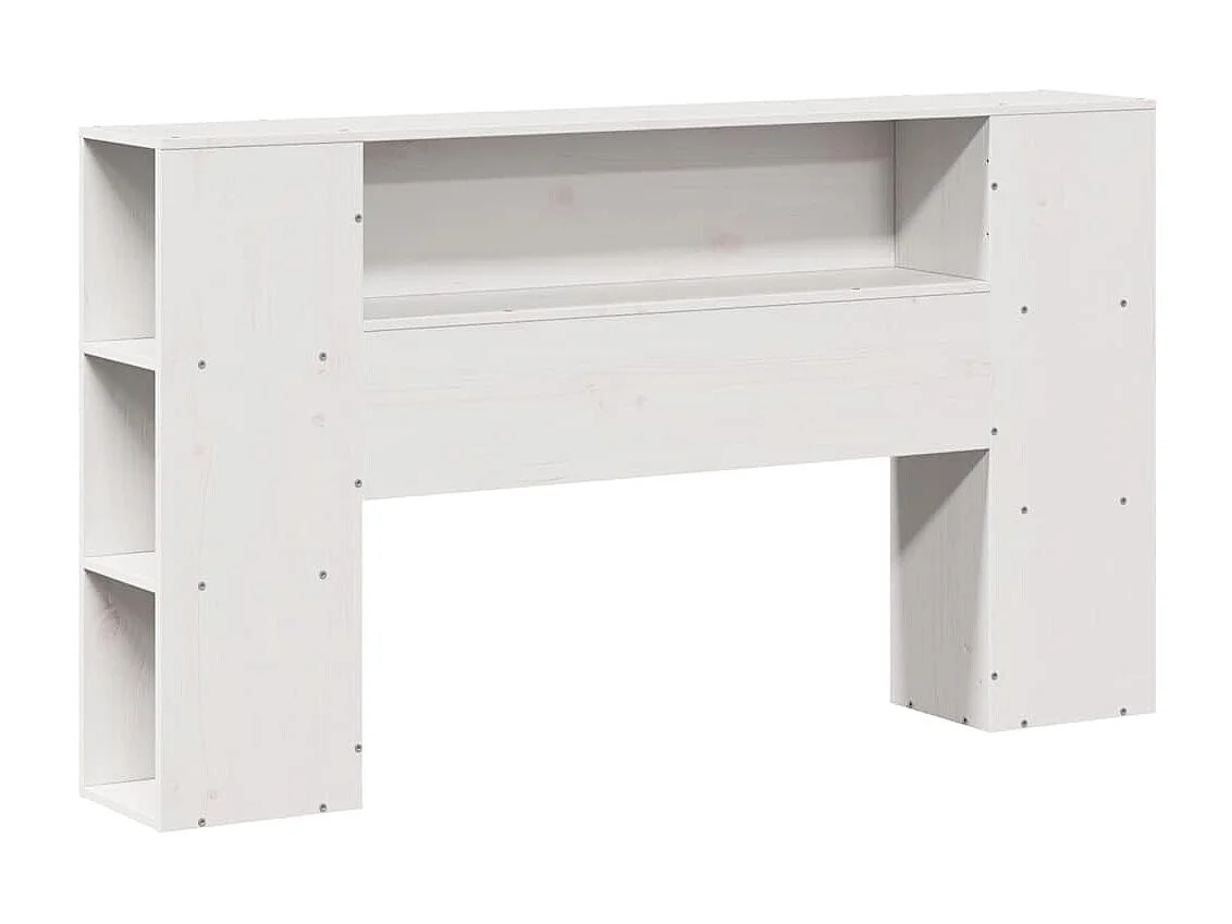 Letto Libreria senza Materasso Bianco 135x190 cm Legno di Pino