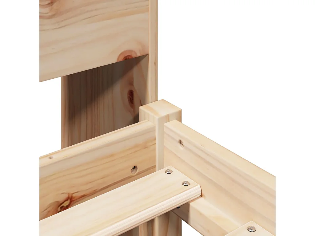 Lit bibliothèque sans matelas 90x200 cm bois de pin massif