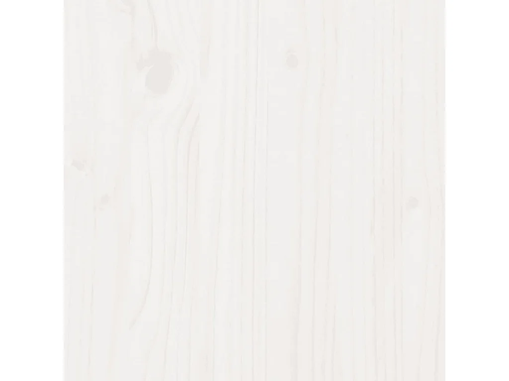 Lit bibliothèque sans matelas blanc 150x200 cm bois pin massif