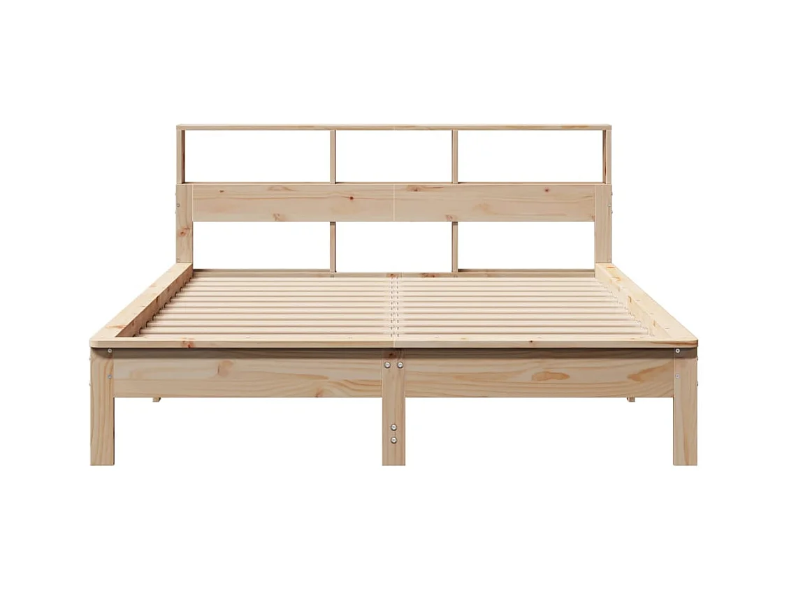 Letto Libreria senza Materasso 120x190 cm in Legno di Pino