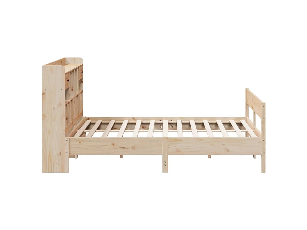 Bed met boekenkast zonder matras massief grenenhout 180x200 cm