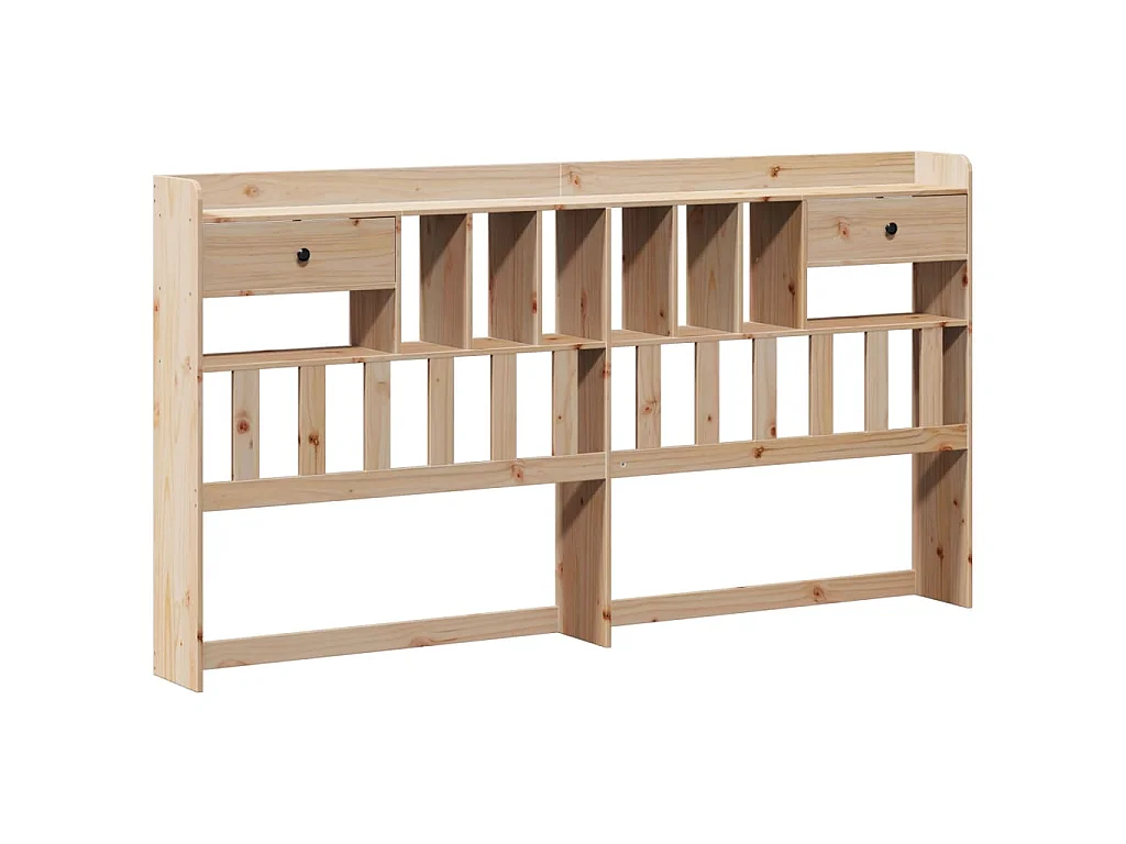 Bed met boekenkast zonder matras massief grenenhout 180x200 cm