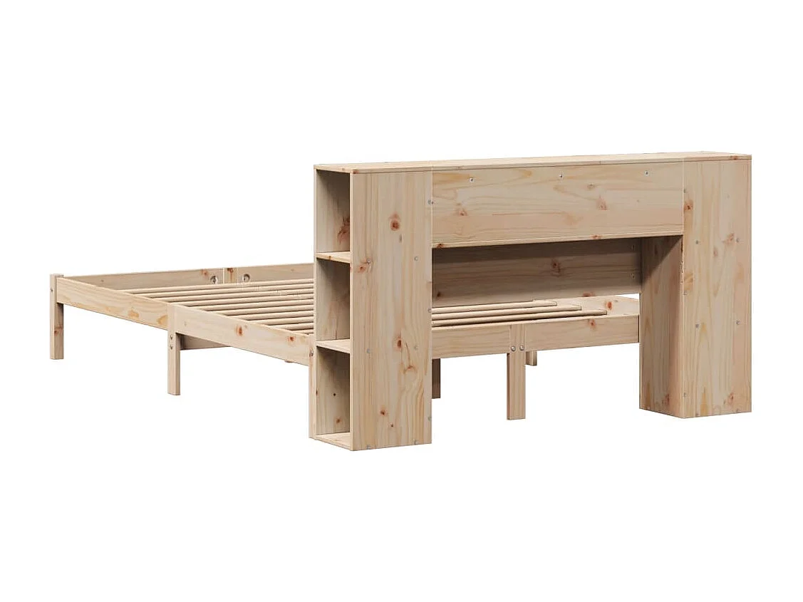 Letto Libreria senza Materasso 120x190cm Legno Massello di Pino