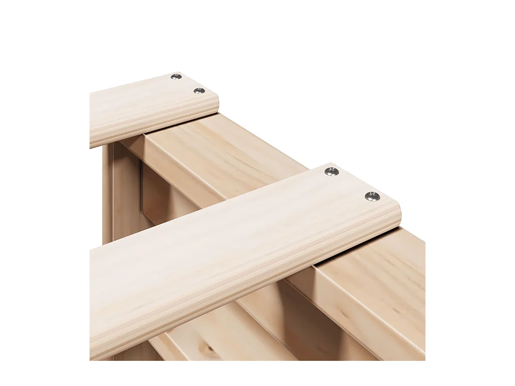 Lit bibliothèque sans matelas 150x200 cm bois massif de pin