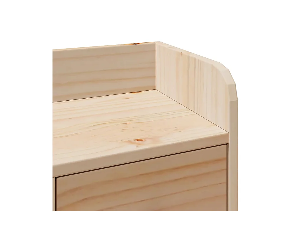Lit bibliothèque sans matelas 150x200 cm bois massif de pin