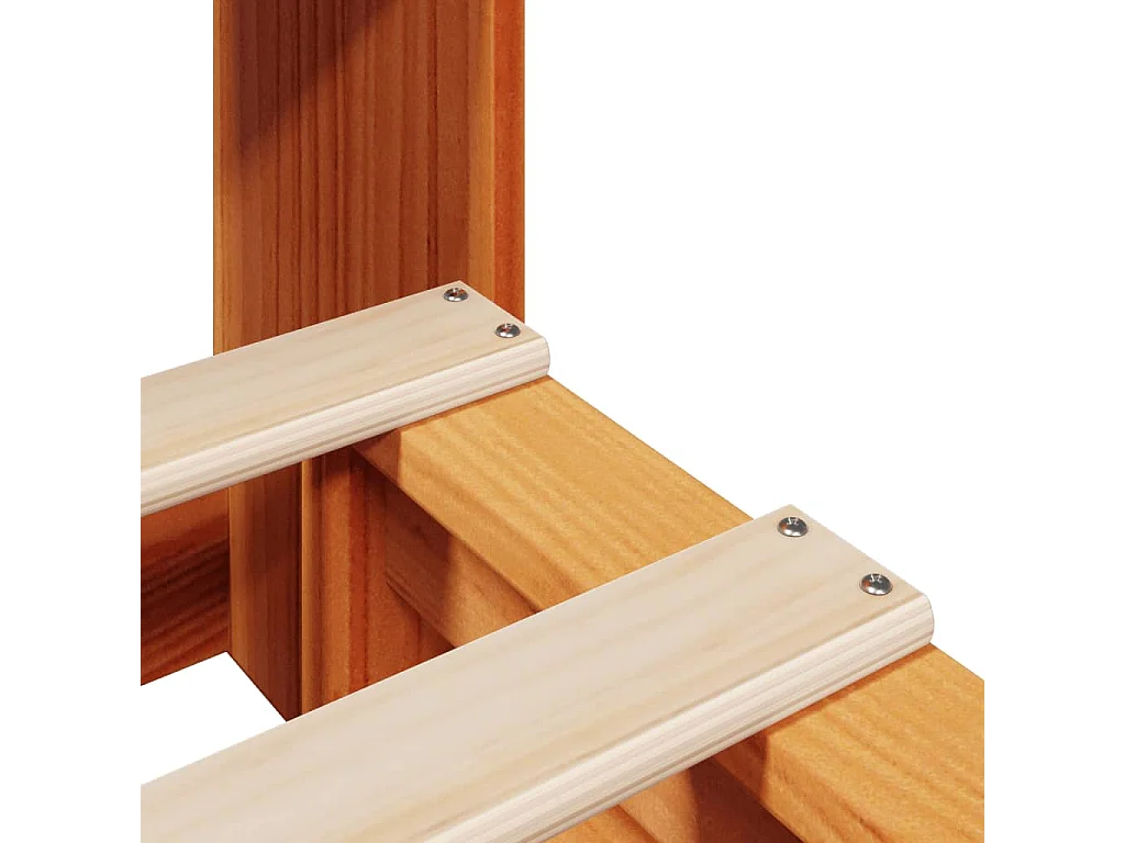 Letto Libreria senza Materasso Marrone Cera 100x200 cm Legno
