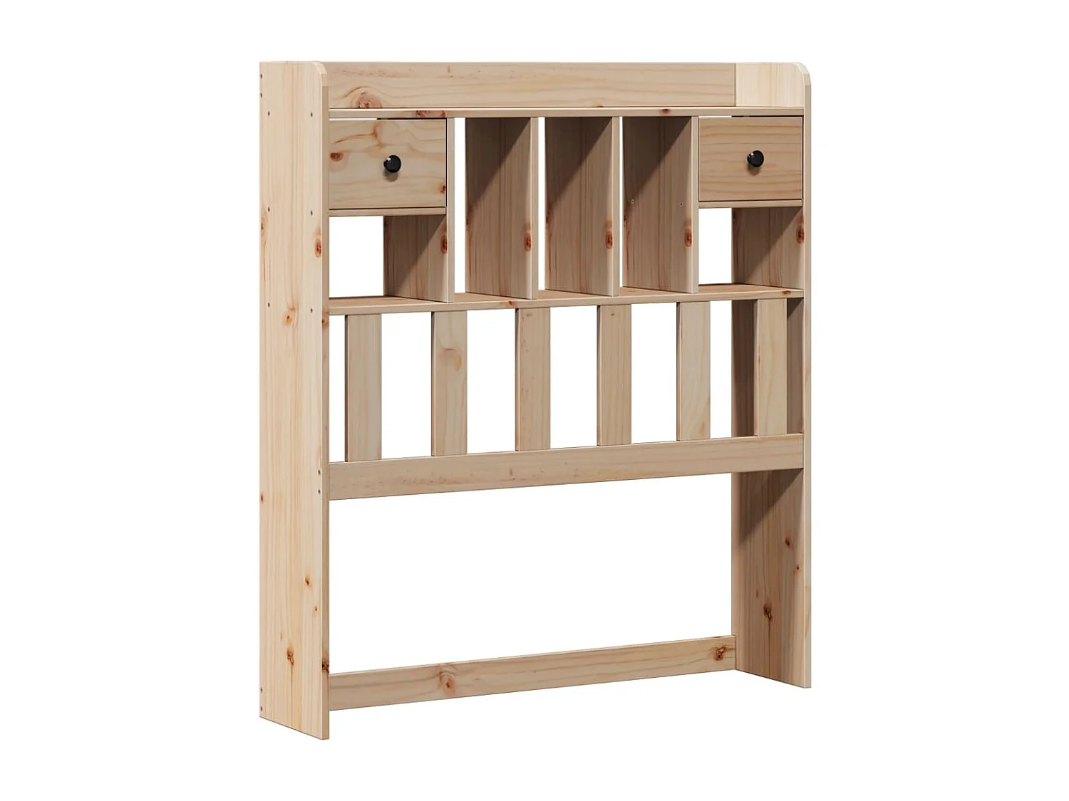 Bed met boekenkast zonder matras massief grenenhout 90x200 cm