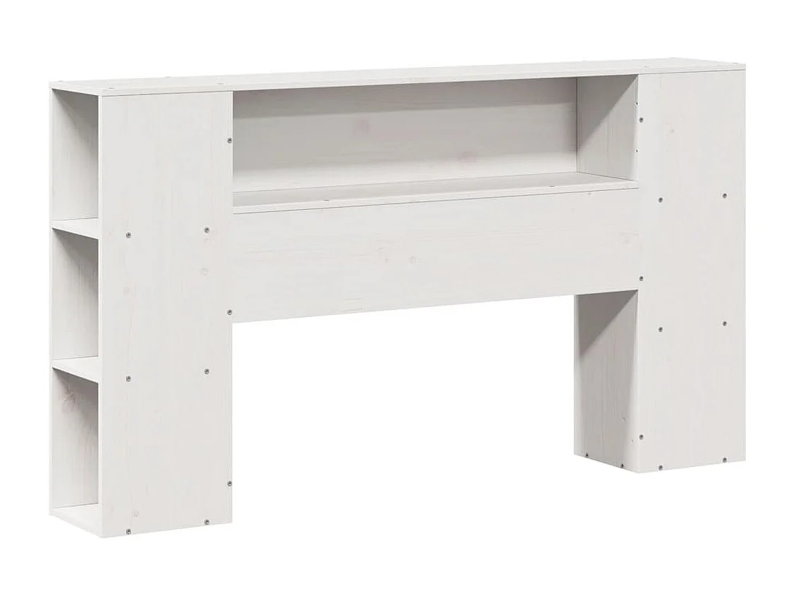 Letto Libreria senza Materasso Bianco 150x200 cm Legno di Pino