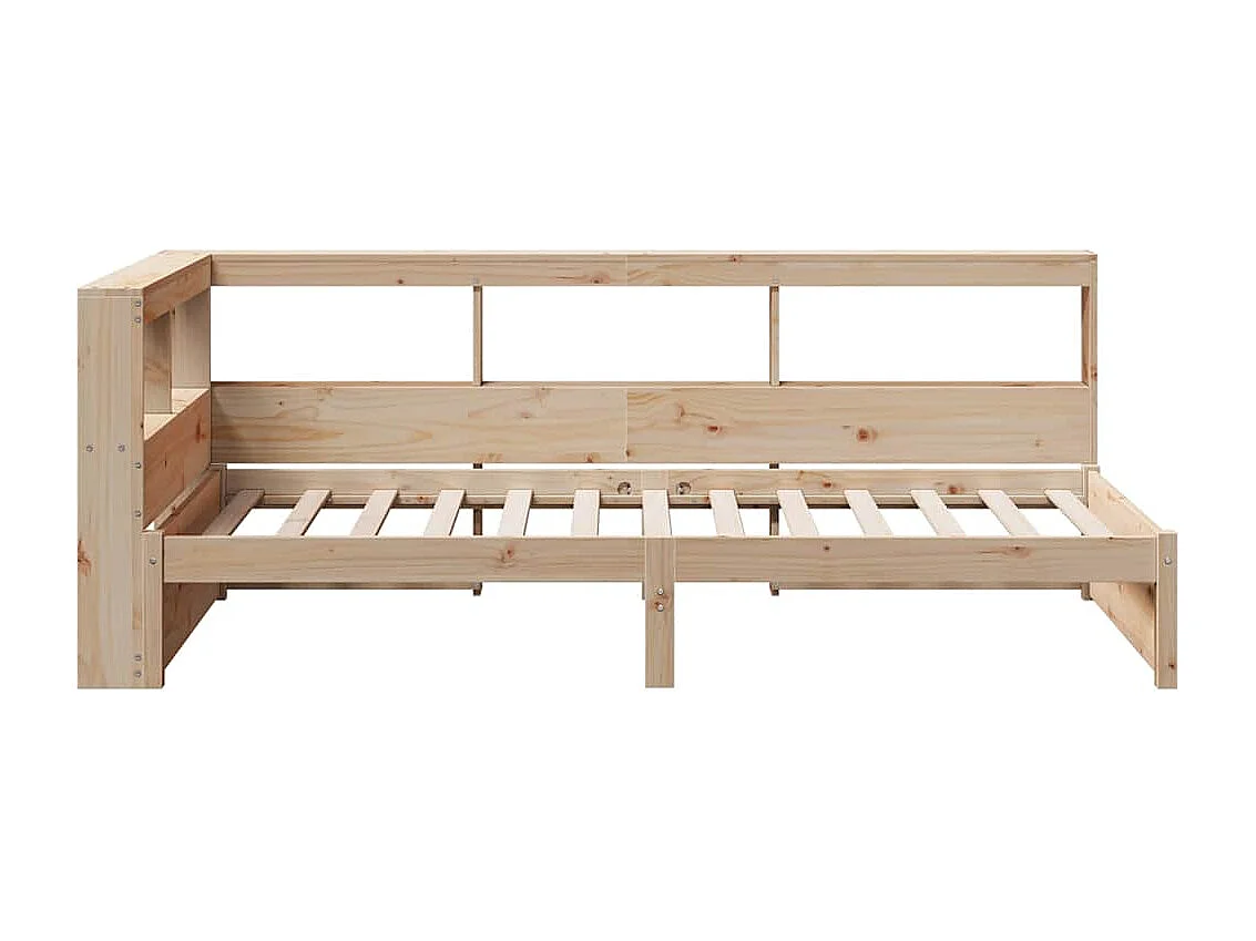 Massivholzbett mit Regal ohne Matratze 100x200 cm Kiefer