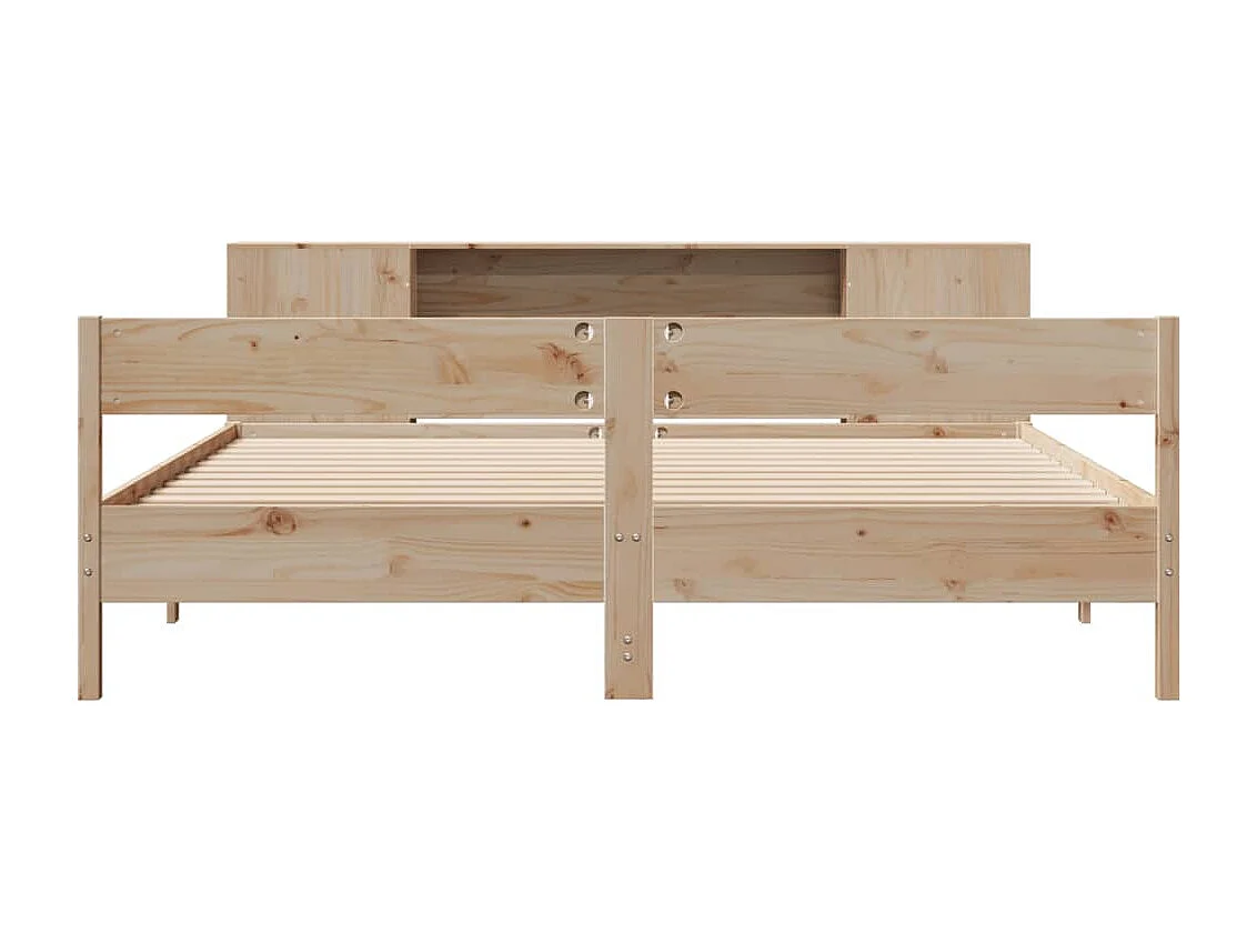 Bed met boekenkast zonder matras massief grenenhout 180x200 cm