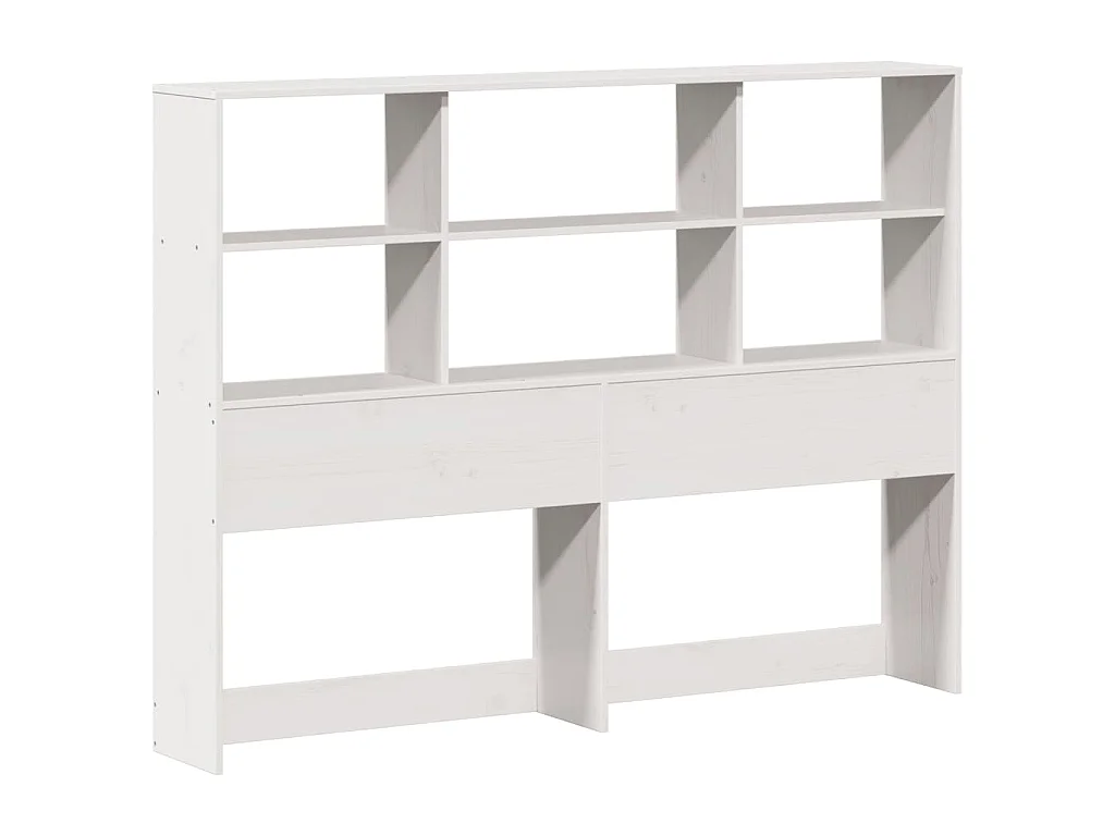 Bed met boekenkast zonder matras grenenhout wit 160x200 cm