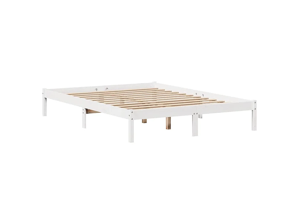 Letto Libreria senza Materasso Bianco 140x200 cm Legno di Pino