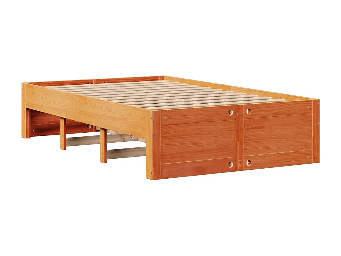 Cama com estante sem colchão 135x190 cm pinho maciço