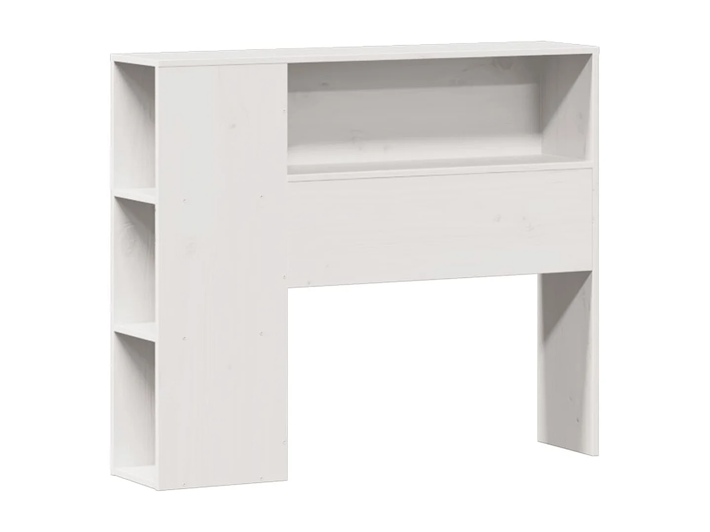 Letto Libreria senza Materasso Bianco 90x190 cm Massello Pino