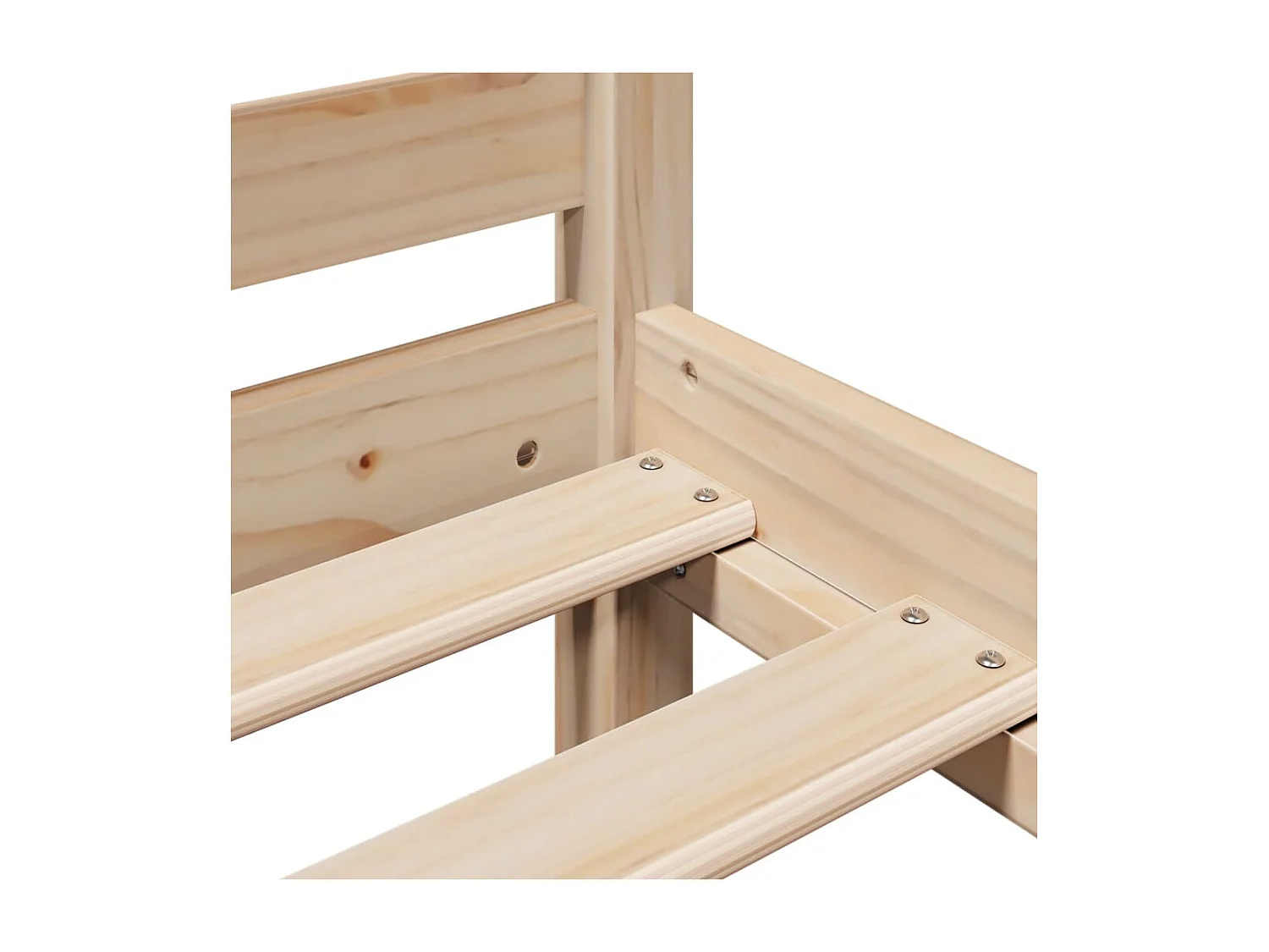 Lit bibliothèque sans matelas 135x190 cm bois de pin massif