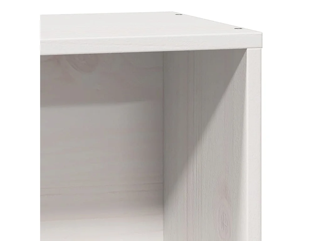 Letto Libreria senza Materasso Bianco 100x200 cm Legno di Pino