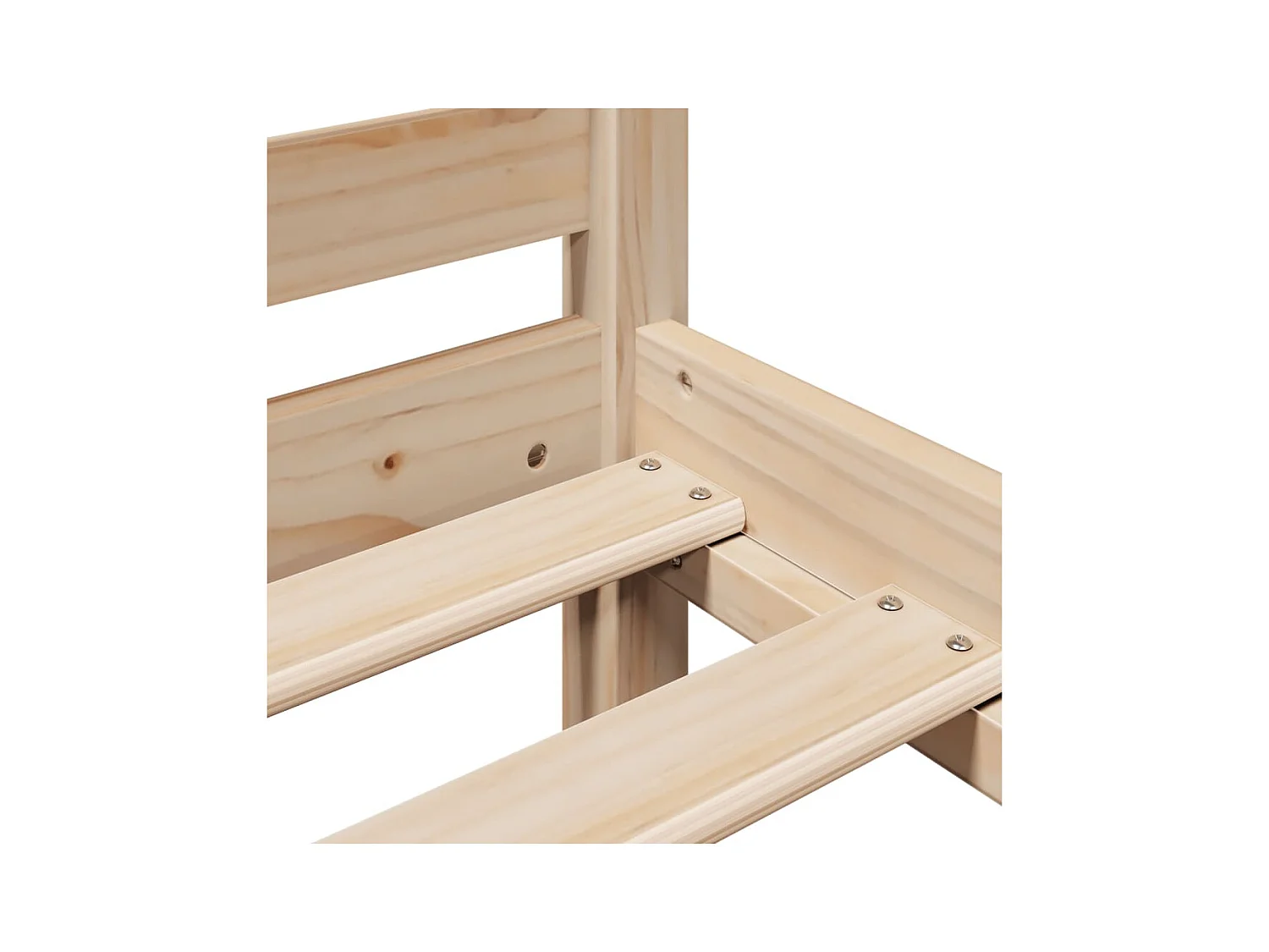 Lit bibliothèque sans matelas 100x200 cm bois massif de pin