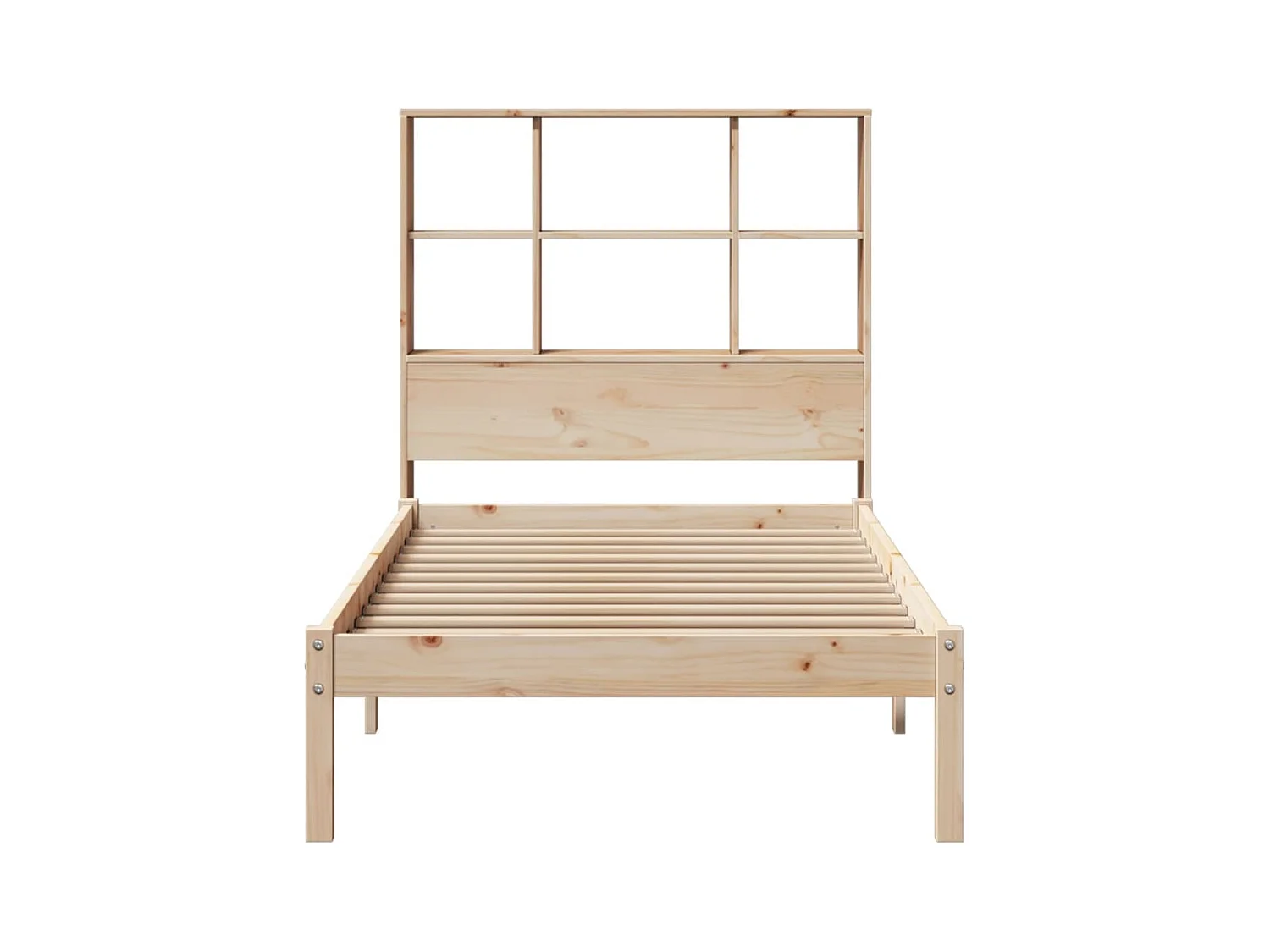 Lit bibliothèque sans matelas 90x190 cm bois de pin massif