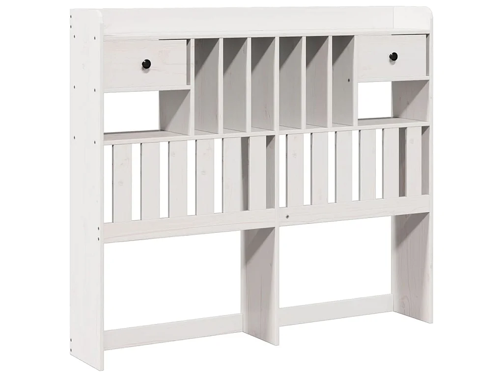 Letto Libreria senza Materasso Bianco 160x200 cm Legno di Pino