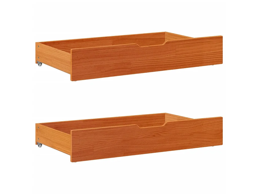 Letto Libreria senza Materasso Marrone Cera 120x190 cm in Pino