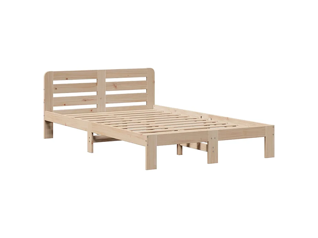 Cama com estante sem colchão 135x190 cm pinho maciço