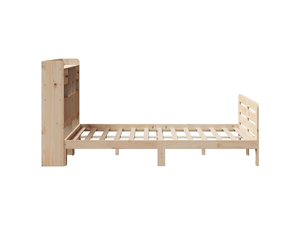 Cama com estante sem colchão 135x190 cm pinho maciço