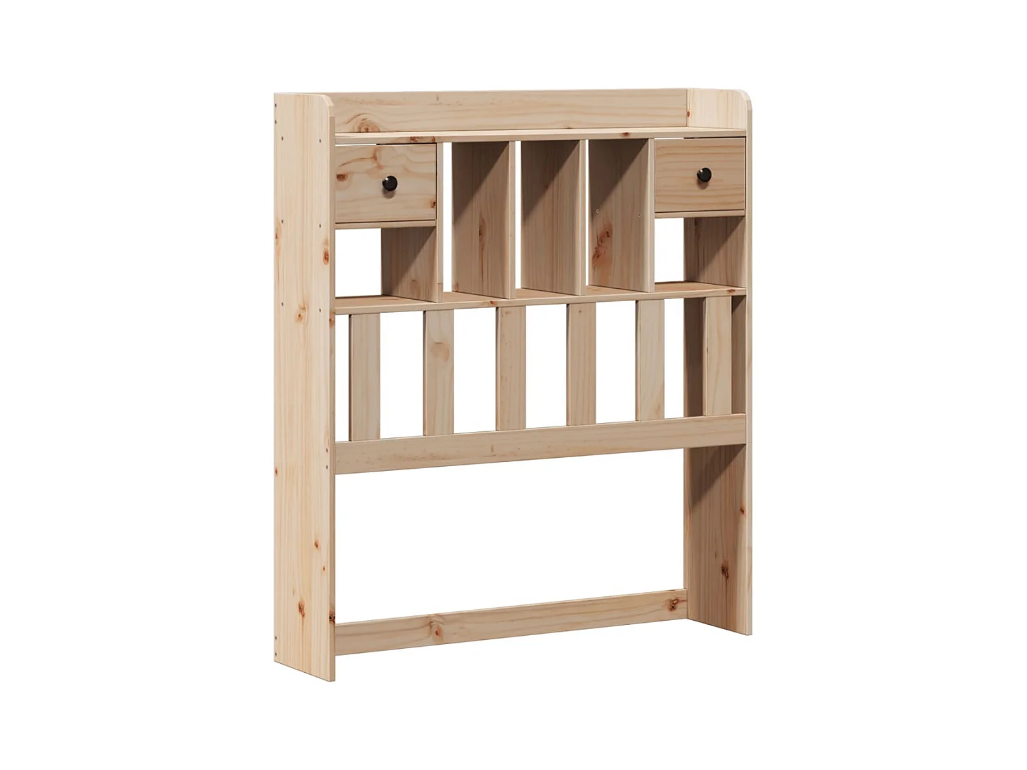 Lit bibliothèque sans matelas 90x190 cm bois de pin massif