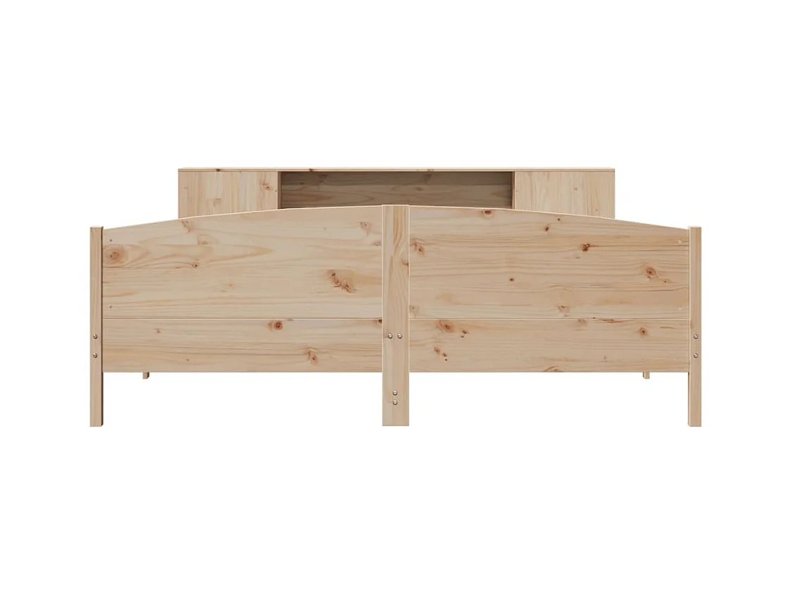 Letto Libreria senza Materasso 200x200 cm in Legno di Pino