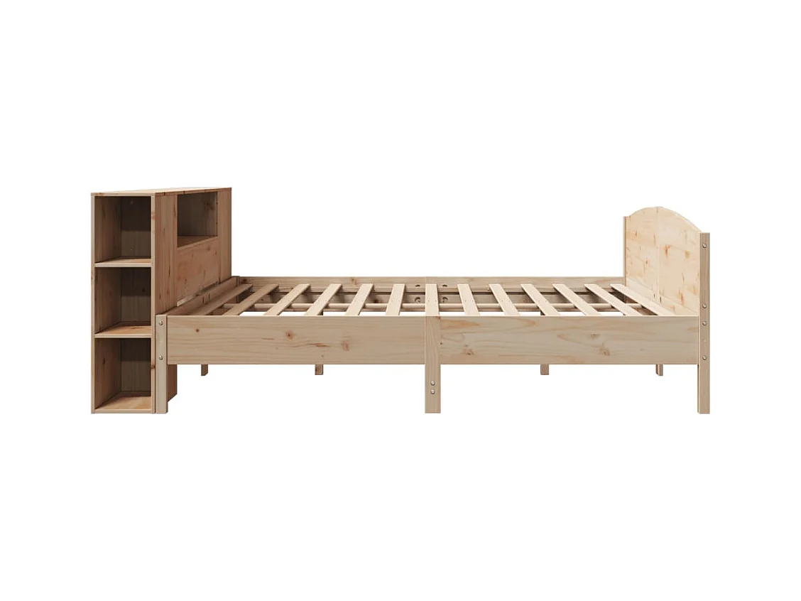 Letto Libreria senza Materasso 200x200 cm in Legno di Pino