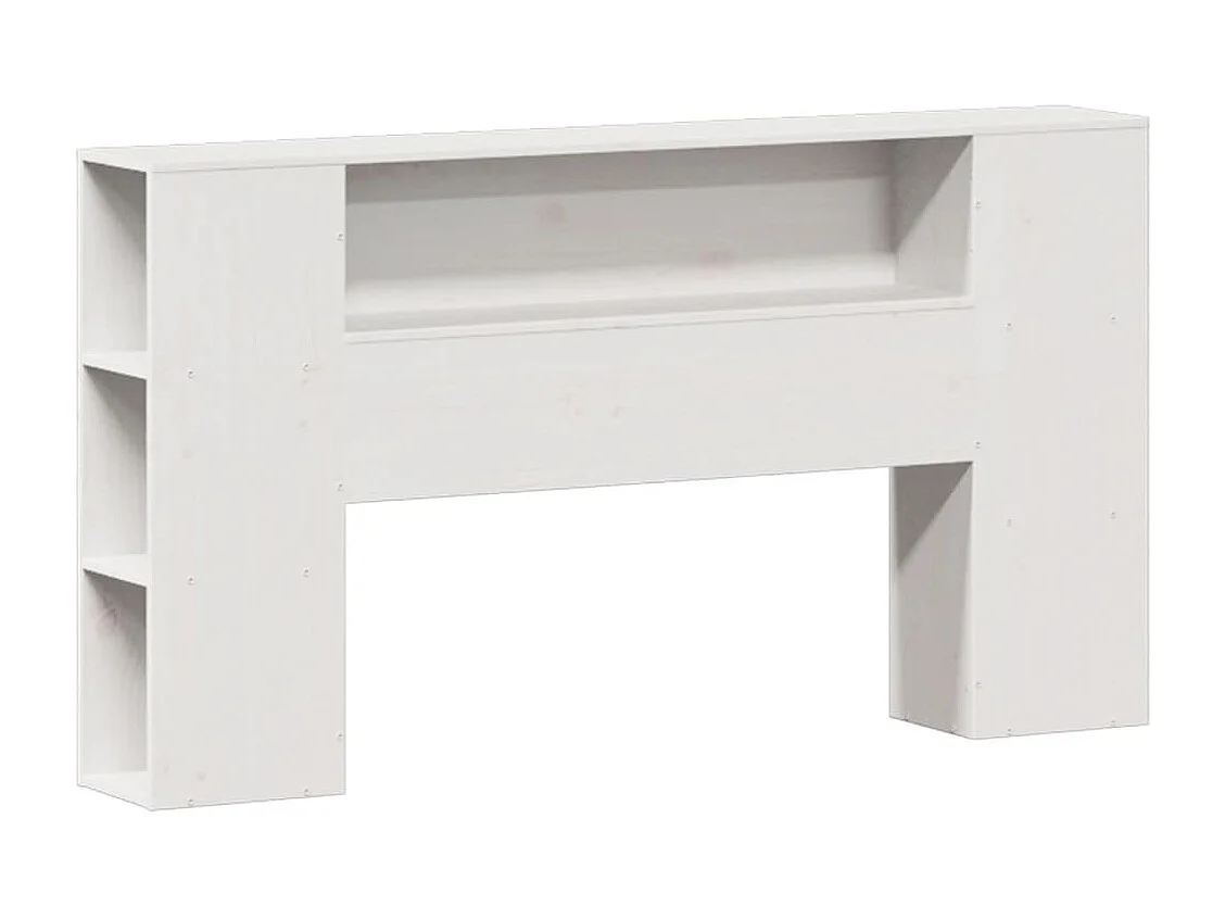 Letto Libreria senza Materasso Bianco 160x200 cm Legno di Pino