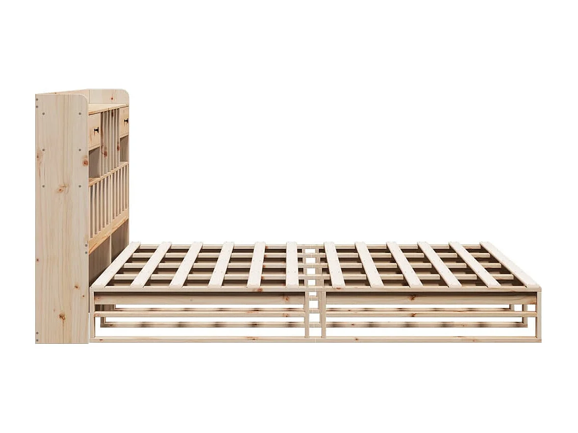 Cama com estante sem colchão 180x200 cm pinho maciço