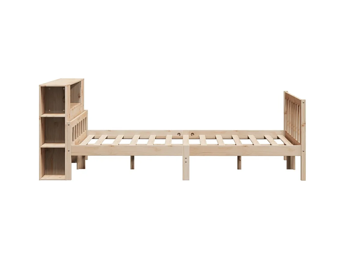 Cama com estante sem colchão 160x200 cm pinho maciço