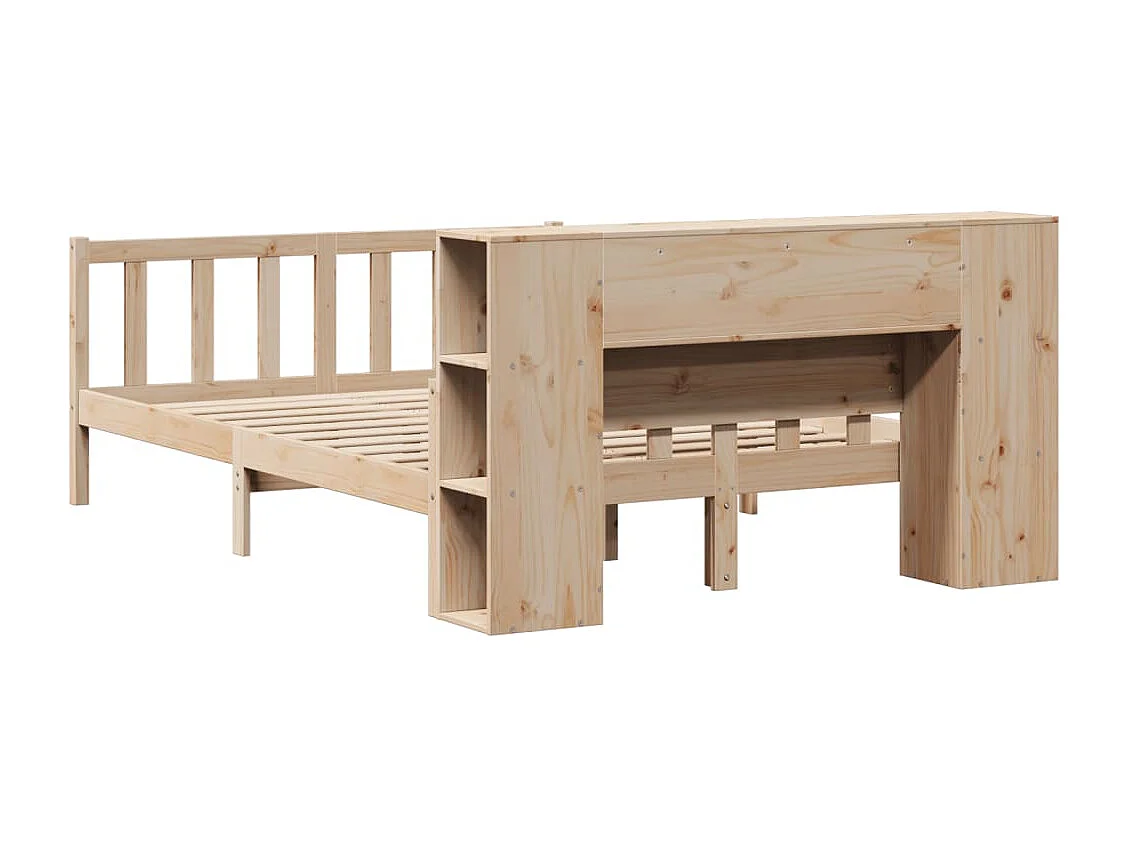 Cama com estante sem colchão 160x200 cm pinho maciço
