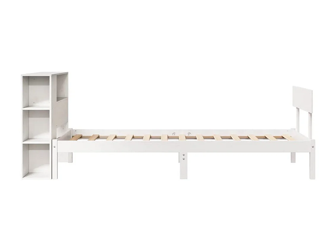 Letto con Libreria senza Materasso 75x190 cm in Legno Pino