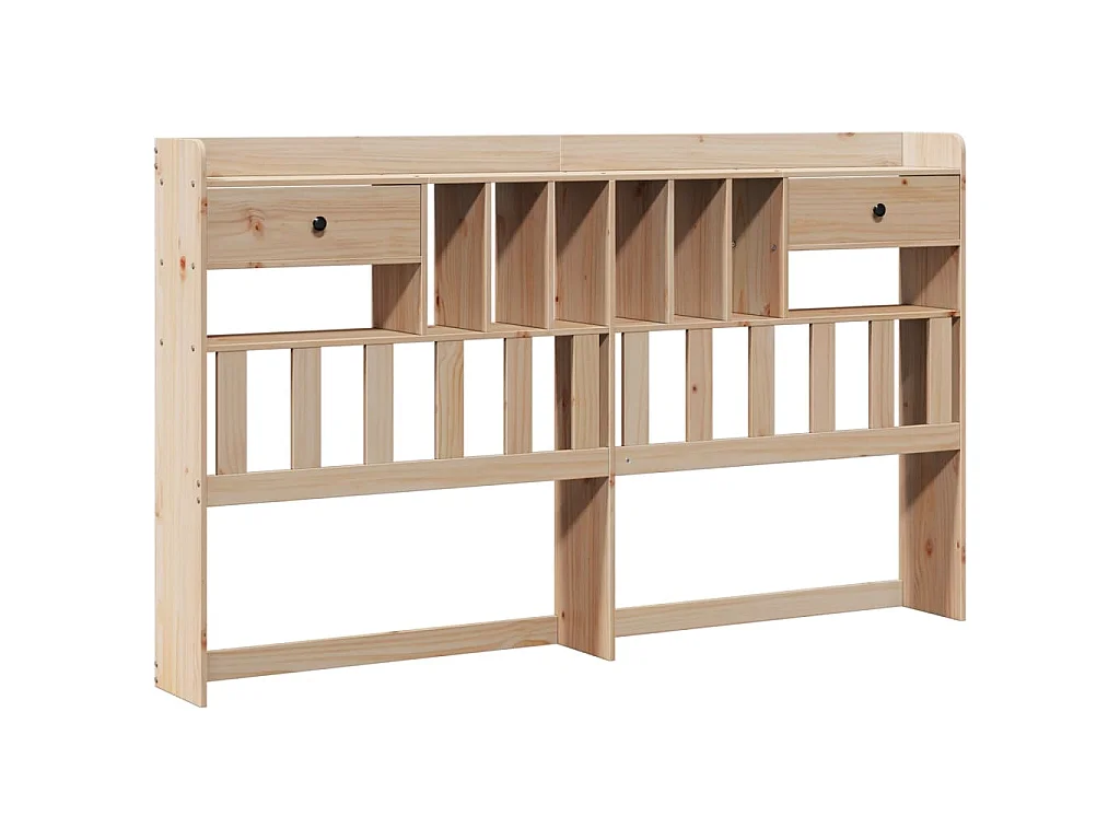 Massivholzbett mit Regal ohne Matratze 180x200 cm Kiefernholz
